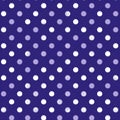 Seamless dark blue and white polka dot pattern background Royalty Free Stock Photo