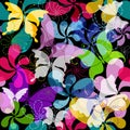 Seamless dark floral pattern Royalty Free Stock Photo