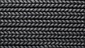 Seamless Dark Gray Knit Stitch Pattern, Macro View of Braided Cable Wool Texture Royalty Free Stock Photo
