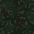 Seamless dark green and brown military camouflage pattern vector Royalty Free Stock Photo