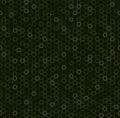 Seamless dark green hexagon honeycomb tile pattern vector