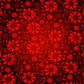 Seamless dark-red floral pattern