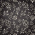 Seamless dark texture with flower