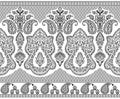 Seamless dark traditional indian textile border