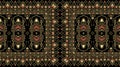 Seamless dark traditional indian textile fabric border