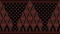 Seamless dark traditional indian textile paisley border