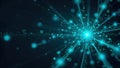 Seamless Data Flow and Connectivity Abstract visualization of interconnected, glowing blue and teal digital Royalty Free Stock Photo