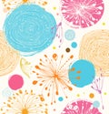 Seamless decorative pattern with abstract details. Cute vector background.