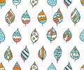 Seamless decorative pattern with leaves Royalty Free Stock Photo