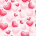 Seamless Pink Hearts Pattern Soft Decorative Background Royalty Free Stock Photo