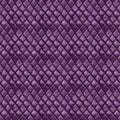 Seamless Deep Purple Tufted Diamond Leather Pattern Royalty Free Stock Photo