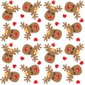 Seamless deer pattern background