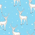 seamless deer pattern Royalty Free Stock Photo
