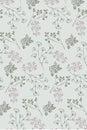 Seamless delicate prairie flowers pattern