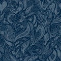 SEAMLESS DENIM FLORAL PATTERN