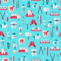 Seamless Dentist Equipment Pattern Royalty Free Stock Photo
