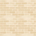 Seamless design vintage style in natural light ancient cream beige yellow brown brick wall textured background Royalty Free Stock Photo