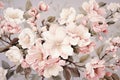 Blossom design floral seamless pattern flower pink wallpaper background decorative spring vintage art Royalty Free Stock Photo