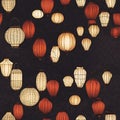 Seamless designs inspired by Gion\'s lantern-lit evenings. - 1