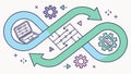 Seamless DevOps Workflow Automation Loop, vector design Generative AI Royalty Free Stock Photo