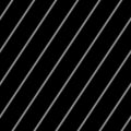 Seamless diagonal pinstripe pattern. White striped lines texture on black background Royalty Free Stock Photo