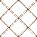 Seamless Diagonal Plaid Pattern in Earth Tones on White Background Royalty Free Stock Photo