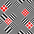 Seamless Diagonal Stripe and Circle Pattern Royalty Free Stock Photo