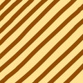 Seamless diagonal stripe pattern with soft wavy lines in warm beige and brown colors. Minimal abstract design, flat modern Royalty Free Stock Photo