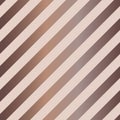 Seamless diagonal stripes pattern in nude and chocolate. Royalty Free Stock Photo