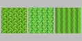 Seamless diagonal zig-zag stripe pattern background design set Royalty Free Stock Photo