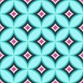 Seamless diamond circle colorful pattern