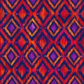 Seamless Diamond Ikat Ogee Pattern