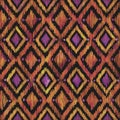 Seamless Diamond Ikat Ogee Pattern