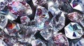 Seamless Diamond pattern background, abstract gem, crystal texture close up, 3D illustration of a background