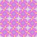 Seamless diamond pattern with circles purple white violet orange