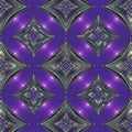 Seamless Diamond Pattern with Metallic Edges and Purple Glow seamless pattern diamond shape Royalty Free Stock Photo