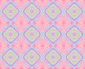 Seamless diamond pattern pink violet turquoise purple green