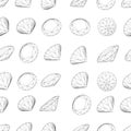 Seamless diamond pattern. Vector illustration Royalty Free Stock Photo