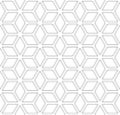 Seamless geometric pattern. 3D illusion. Royalty Free Stock Photo