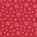 Seamless different snowflakes pattern