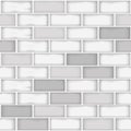 A seamless different white and gray color bricks wall pattern background Royalty Free Stock Photo