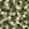 Seamless digital desert camo vector texture. Stars Camoflage textile print