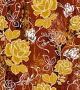 Seamless digital textile floral pattern design