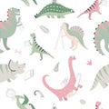 seamless dinosaur back to school