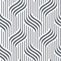 Seamless discreet pattern with wavy lines on a white background Royalty Free Stock Photo
