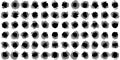 Seamless Distorted Contemporary Polka Dots surface pattern design in black and white monochrome