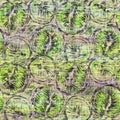 Seamless distressed mottled tie dye floral texture background.Distressed boho blur washed pattern. Blotched aged lime