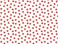 Seamless ditsy poppy pattern on white background