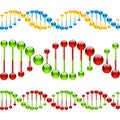 Seamless DNA strands Royalty Free Stock Photo