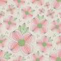 Seamless Dogwood Blossom Pattern